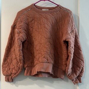 Quilted Clay colored Sweatshirt